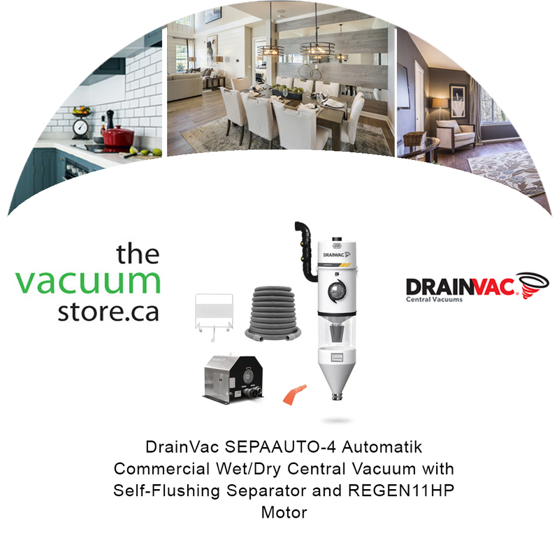 Load image into Gallery viewer, DrainVac SEPAAUTO-4 Automatik Commercial Wet/Dry Central Vacuum with Self-Flushing Separator and REGEN11HP Motor