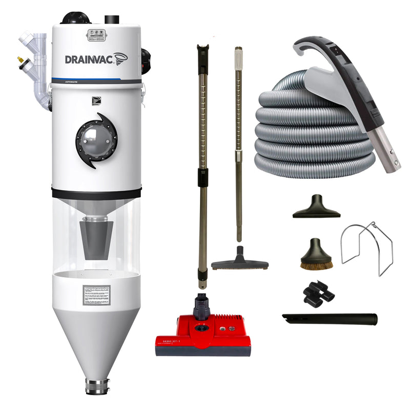 Load image into Gallery viewer, DrainVac Automatik Central Vacuum with SEBO ET-1 Electric Package