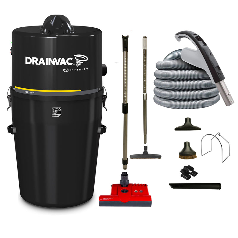 Load image into Gallery viewer, DrainVac G2-007i Infinity Central Vacuum with SEBO ET-1 Electric Package