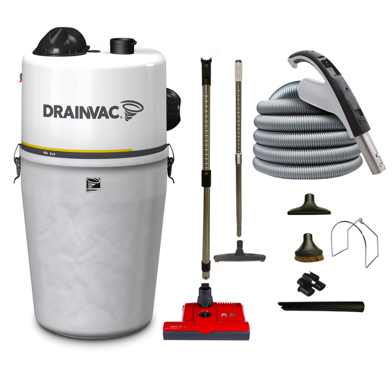Load image into Gallery viewer, DrainVac Generation 2 Central Vacuum with SEBO ET-1 Electric Package