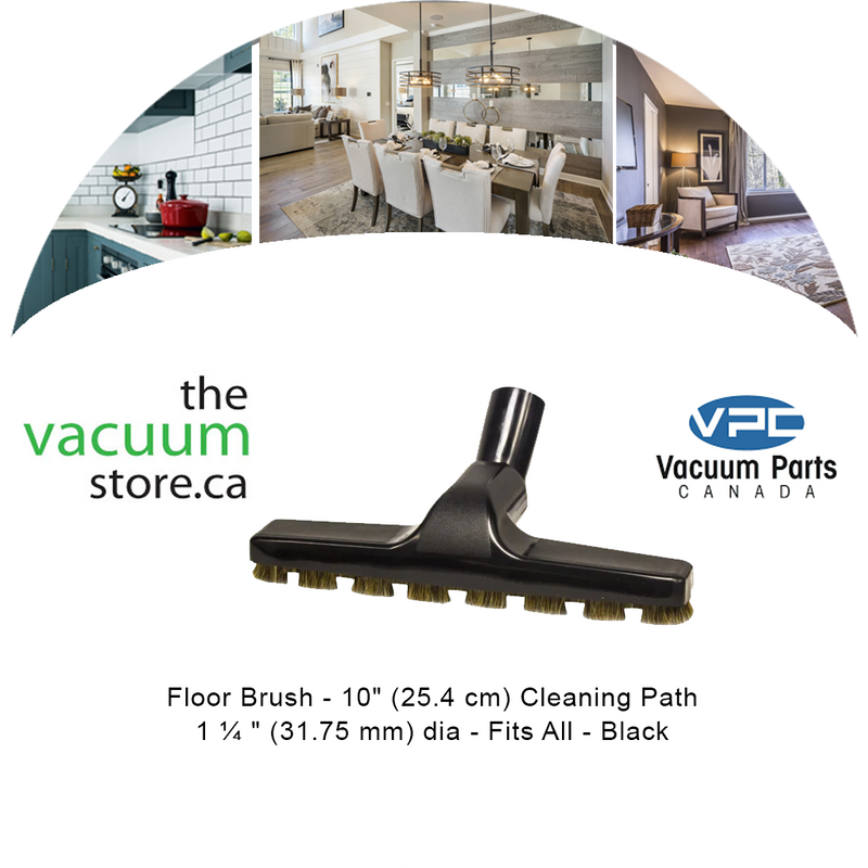 Load image into Gallery viewer, Floor Brush - 10" (25.4 cm) Cleaning Path - 1 ¼ " (31.75 mm) dia - Fits All - Black