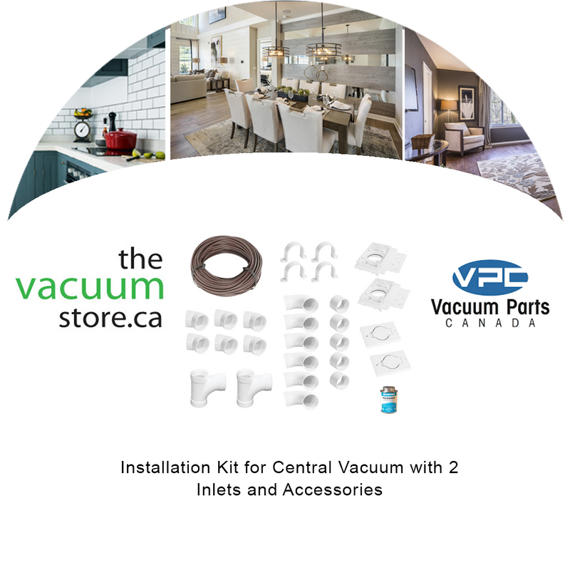 Load image into Gallery viewer, Installation Kit for Central Vacuum with 2 Inlets and Accessories