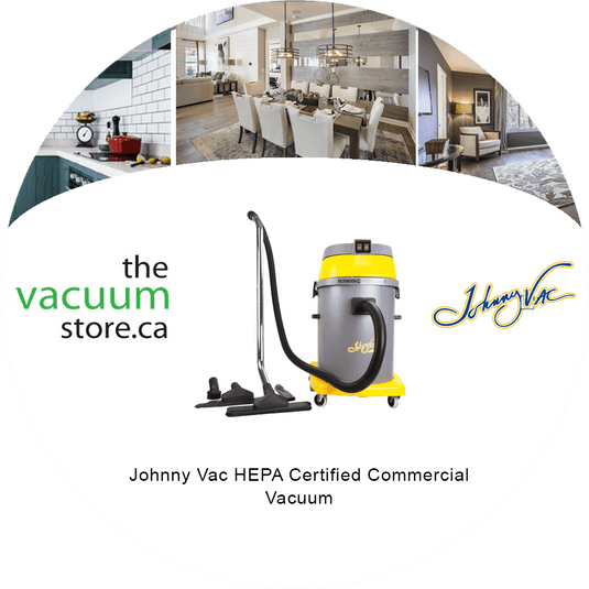 Johnny Vac HEPA Certified Commercial Vacuum - 15 Gallon Capacity - 10 ft Hose