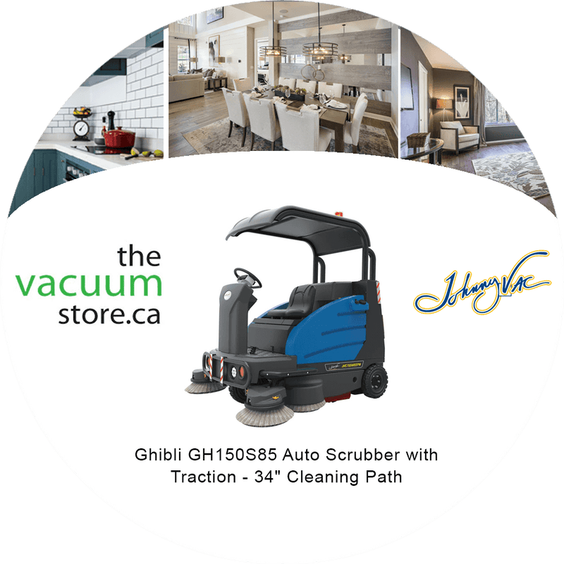 Load image into Gallery viewer, Johnny Vac Industrial Ride-On Sweeper Machine - 74 1/4 inches  Cleaning Path - Battery and Charger