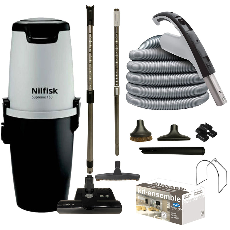 Load image into Gallery viewer, Nilfisk Supreme 150 Central Vacuum with SEBO ET-1 Premium Electric Package
