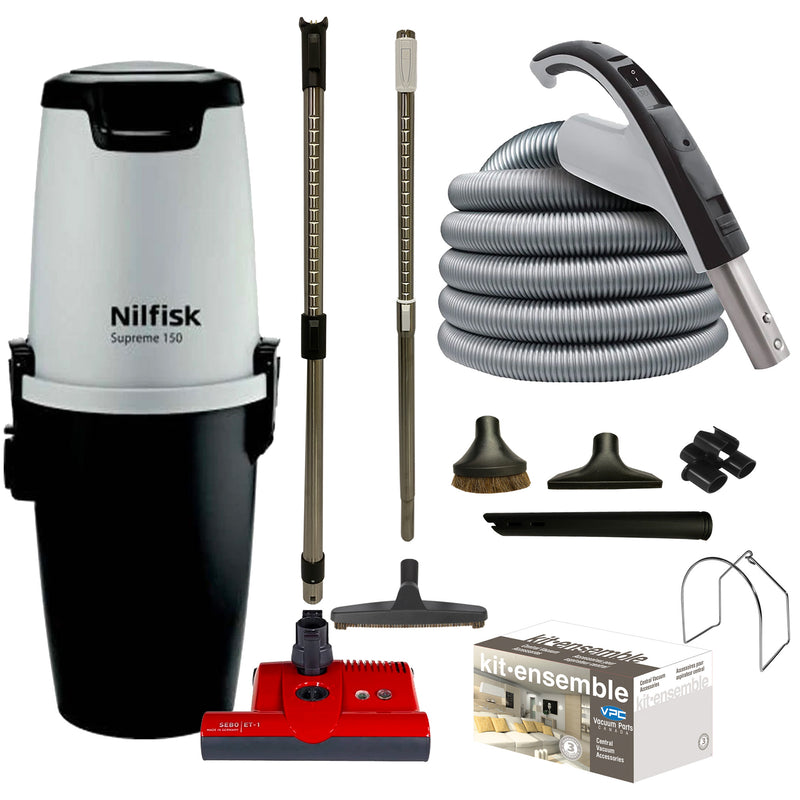 Load image into Gallery viewer, Nilfisk Supreme 150 Central Vacuum with SEBO ET-1 Premium Electric Package