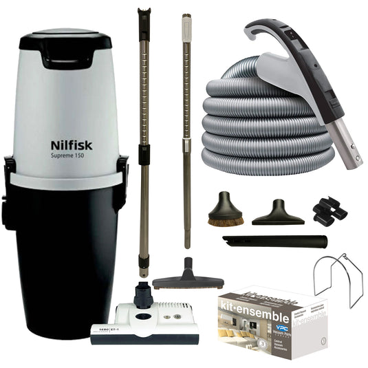 Nilfisk Supreme 150 Central Vacuum with SEBO ET-1 Premium Electric Package