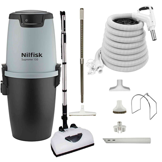 Nilfisk Supreme 150 Central Vacuum with Deluxe Wessel Werk EBK360 Electric Package