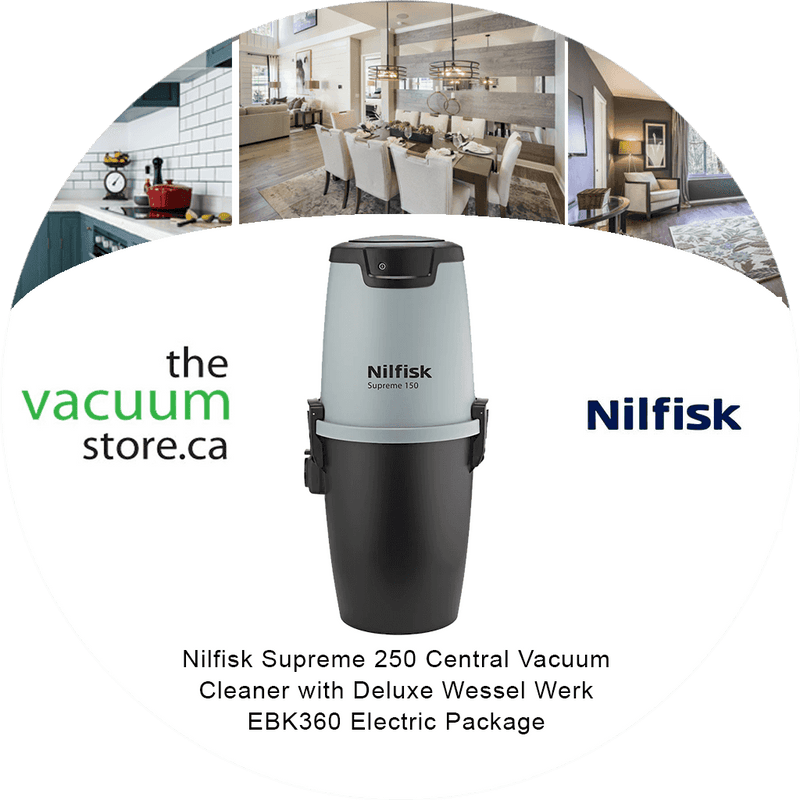 Load image into Gallery viewer, Nilfisk Supreme 250 Central Vacuum Cleaner with Deluxe Wessel Werk EBK360 Electric Package