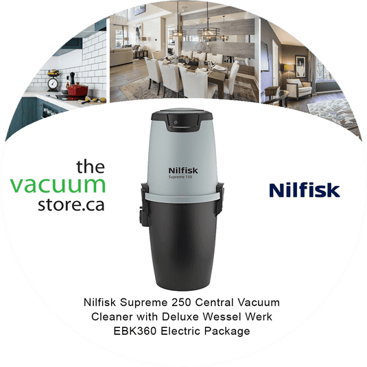 Nilfisk Supreme 250 Central Vacuum Cleaner with Deluxe Wessel Werk EBK360 Electric Package