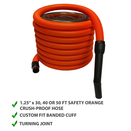 Orange Safety Crush-Proof Hose For Garage and Car Cleaning