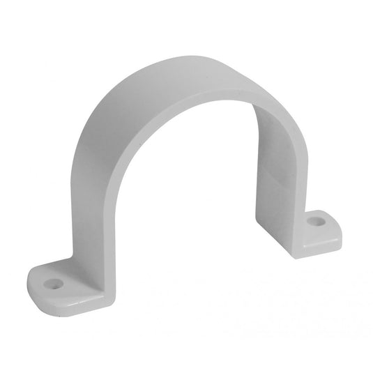 2 inches   Pipe Strap - for Central Vacuum Installation - White