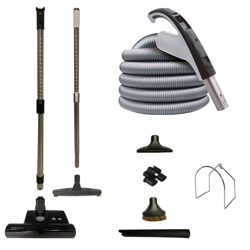 Load image into Gallery viewer, VPC Central Vacuum Accessory Kit with SEBO ET-1 Powerhead, Crush-Proof Hose and Deluxe Tool Set
