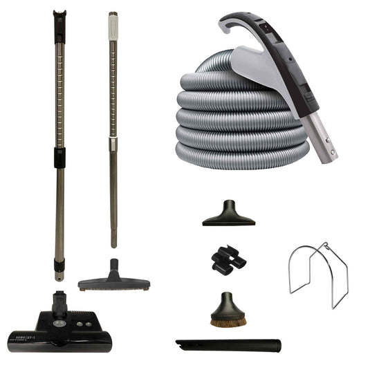 VPC Central Vacuum Accessory Kit with SEBO ET-1 Powerhead, Crush-Proof Hose and Deluxe Tool Set