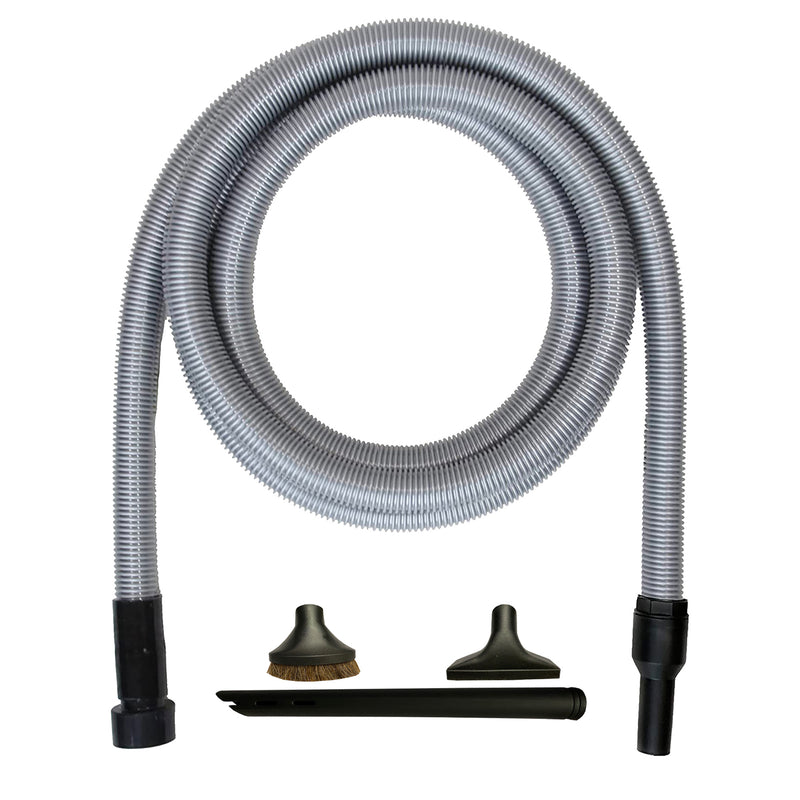 Load image into Gallery viewer, VPC Premium Wet Dry Shop Vacuum Extension Hose | 3-Piece Deluxe Cleaning Attachments - Silver