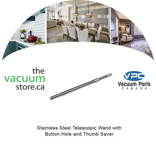 Stainless Steel Telescopic Wand with Button Hole and Thumb Saver