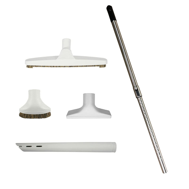 Load image into Gallery viewer, VPC Central Vacuum Attachment Kit with Aluminum Telescopic Wand & 4-Piece Cleaning Kit Accessories | 1 1/4 inch (32mm) Inner Diameter | Designed to Fit All Brands
