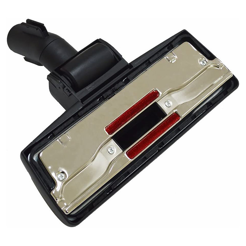 Load image into Gallery viewer, VPC Parquet Twister Combo Floorhead Compatible with Miele Canister Vacuums | Floor Surfaces and Carpet Brush | 1 3/8 inch (35mm) Inner Diameter (Black)