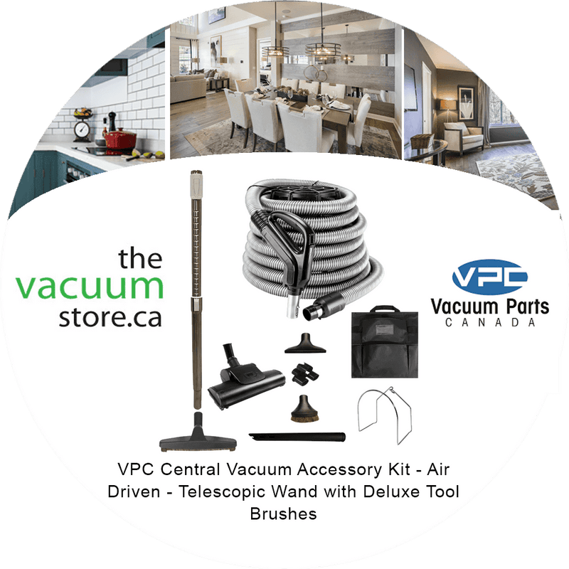 Load image into Gallery viewer, VPC Central Vacuum Accessory Kit - Air Driven - Telescopic Wand with Deluxe Tool Brushes