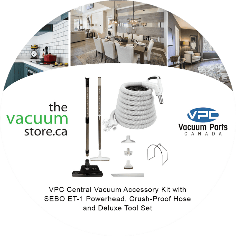 Load image into Gallery viewer, VPC Central Vacuum Accessory Kit with SEBO ET-1 Powerhead, Crush-Proof Hose and Deluxe Tool Set