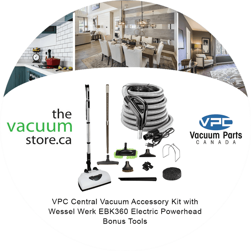 Load image into Gallery viewer, VPC Central Vacuum Accessory Kit with Wessel Werk EBK360 Electric Powerhead - Bonus Tools

