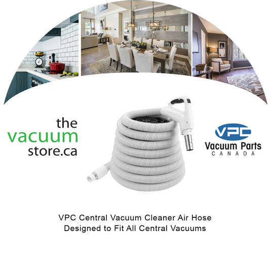 VPC Central Vacuum Cleaner Air Hose - Designed to Fit All Central Vacuums