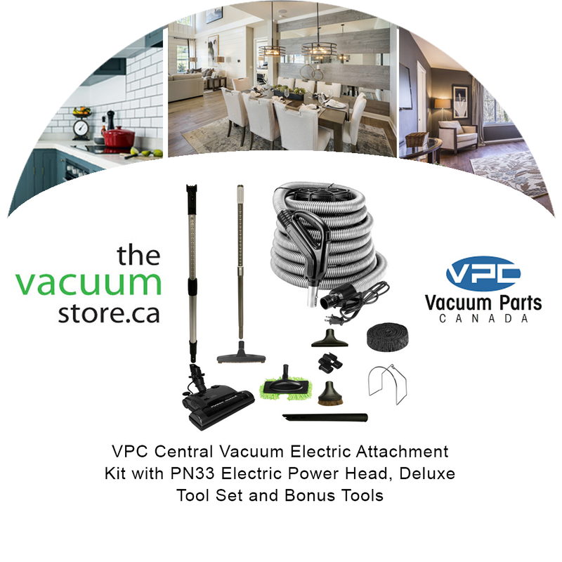 Load image into Gallery viewer, VPC Central Vacuum Electric Attachment Kit with PN33 Electric Power Head, Deluxe Tool Set and Bonus Tools
