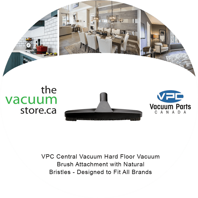 Load image into Gallery viewer, VPC Central Vacuum Hard Floor Vacuum Brush Attachment with Natural Bristles - Designed to Fit All Brands