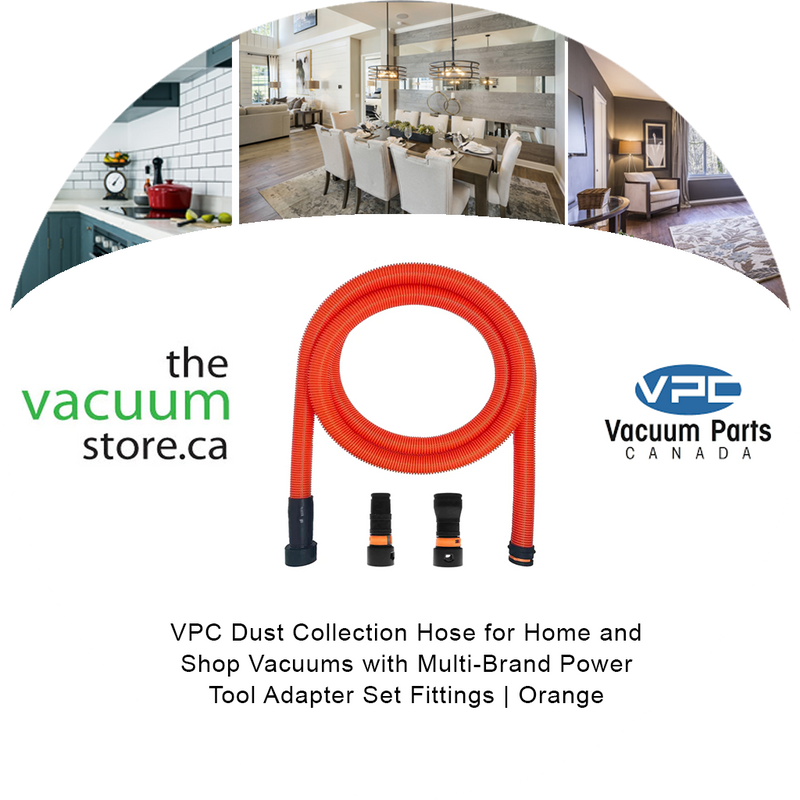 Load image into Gallery viewer, VPC Dust Collection Hose for Home and Shop Vacuums with Multi-Brand Power Tool Adapter Set Fittings | Orange