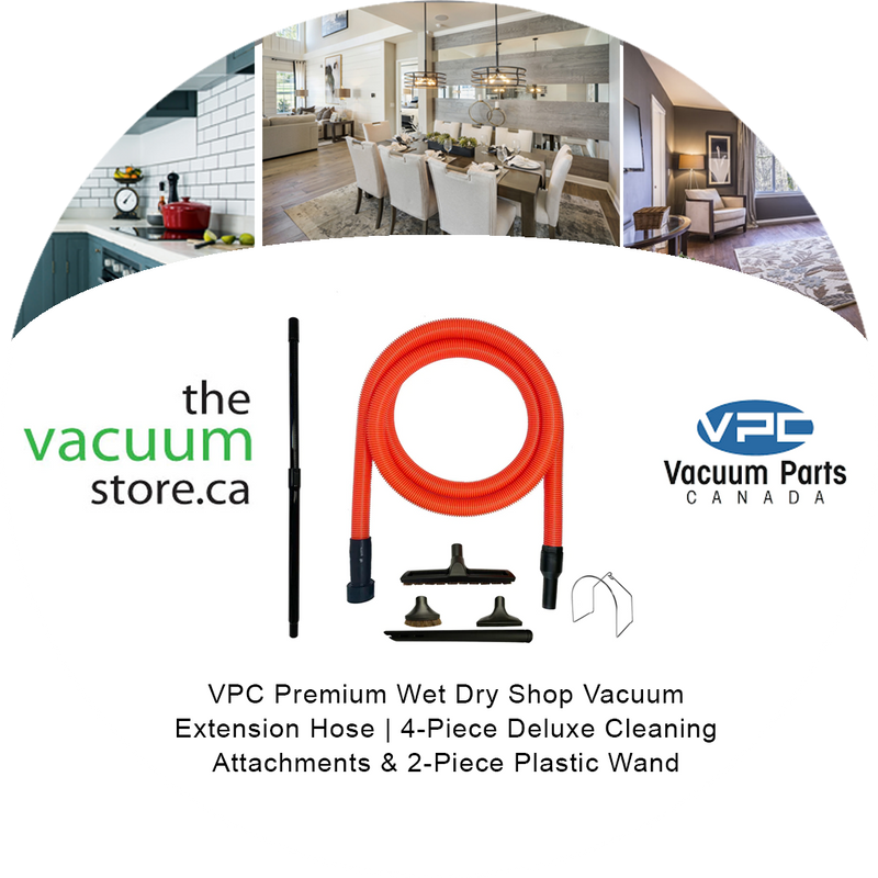 Load image into Gallery viewer, VPC Premium Wet Dry Shop Vacuum Extension Hose | 4-Piece Deluxe Cleaning Attachments &amp; 2-Piece Plastic Wand
