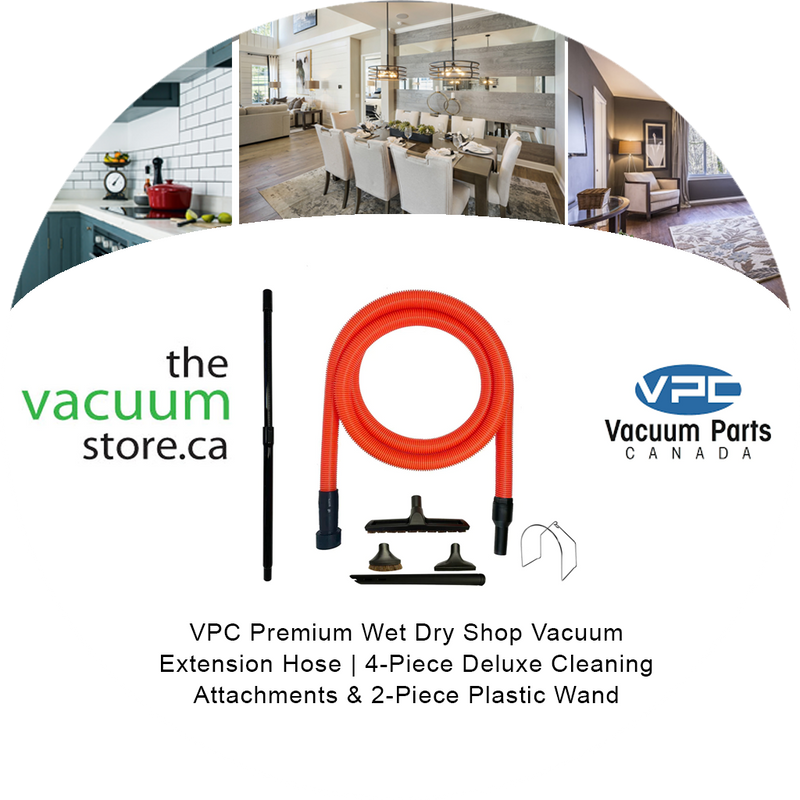 Load image into Gallery viewer, VPC Premium Wet Dry Shop Vacuum Extension Hose | 4-Piece Deluxe Cleaning Attachments & 2-Piece Plastic Wand