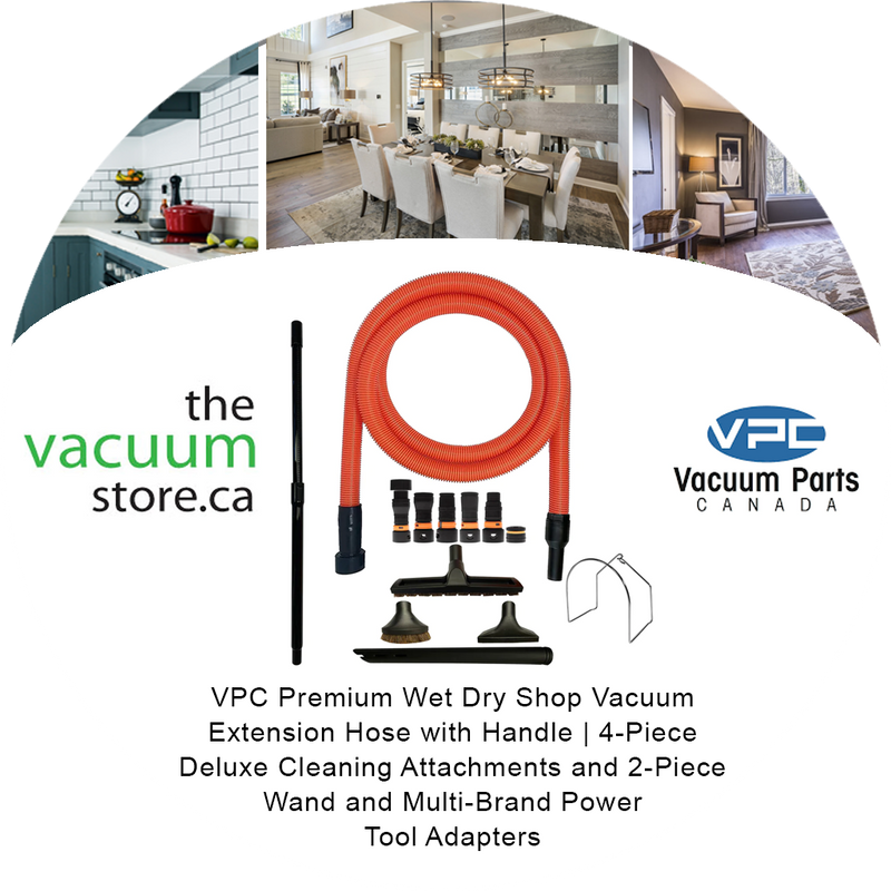 Load image into Gallery viewer, VPC Premium Wet Dry Shop Vacuum Extension Hose with Handle | 4-Piece Deluxe Cleaning Attachments and 2-Piece Wand and Multi-Brand Power Tool Adapters