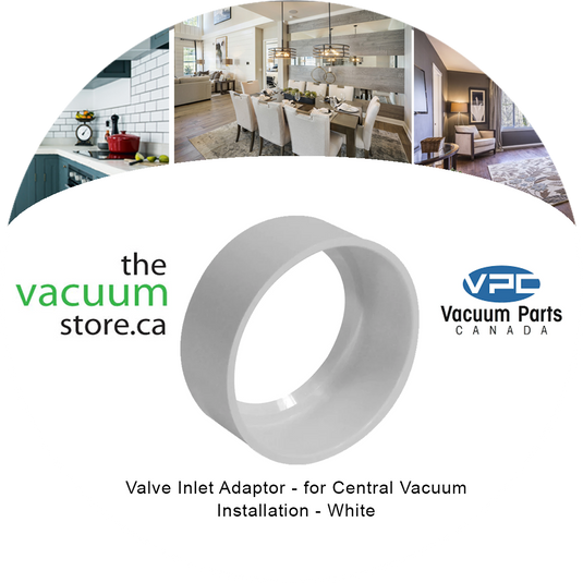 Valve Inlet Adaptor - for Central Vacuum Installation - White