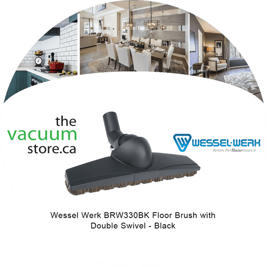 Wessel Werk BRW330BK Floor Brush with Double Swivel - Black
