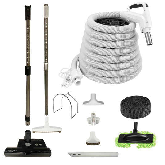 SEBO Central Vacuum Accessory Kit - Black Powerhead - White Kit