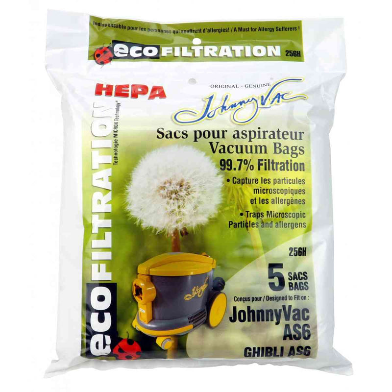 Load image into Gallery viewer, Vacuum Bags with HEPA Microfilter for Johnny Vac AS6 and Ghibli AS6 - Pack of 5 Bags
