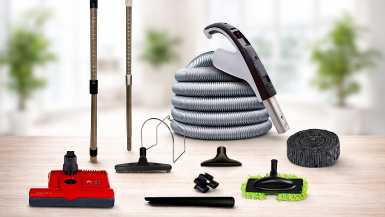 central vacuum hose and powerhead kit