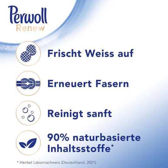 Perwoll Renew White - Liquid Detergent For White Laundry, Fine Detergent Strengthens Fibers And Improves Color Intensity (1 x 25 washes)