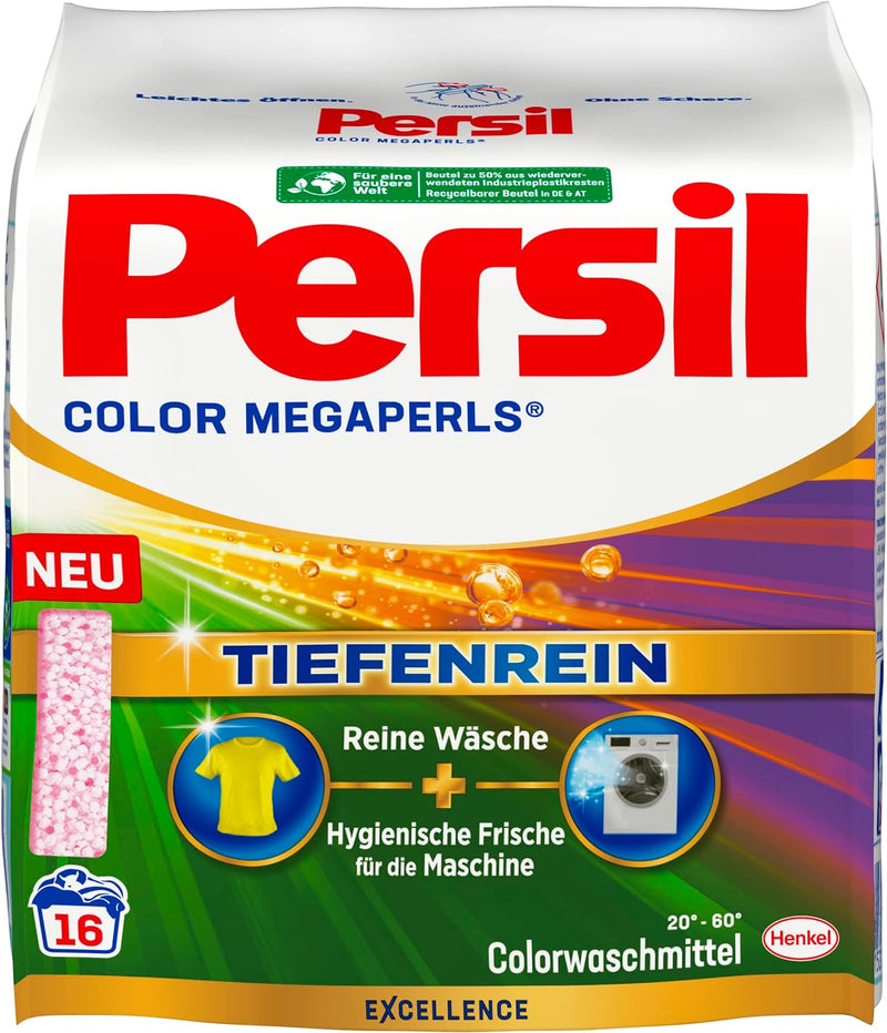 Chargez l&#39;image dans la visionneuse de la galerie, Persil Color Megaperls Détergent à lessive en poudre | Deep Clean - Détergent Pour La Couleur - Pour Un Linge Propre Et Fraîcheur Pour La Machine (16 Charges | 1,12 Kg)
