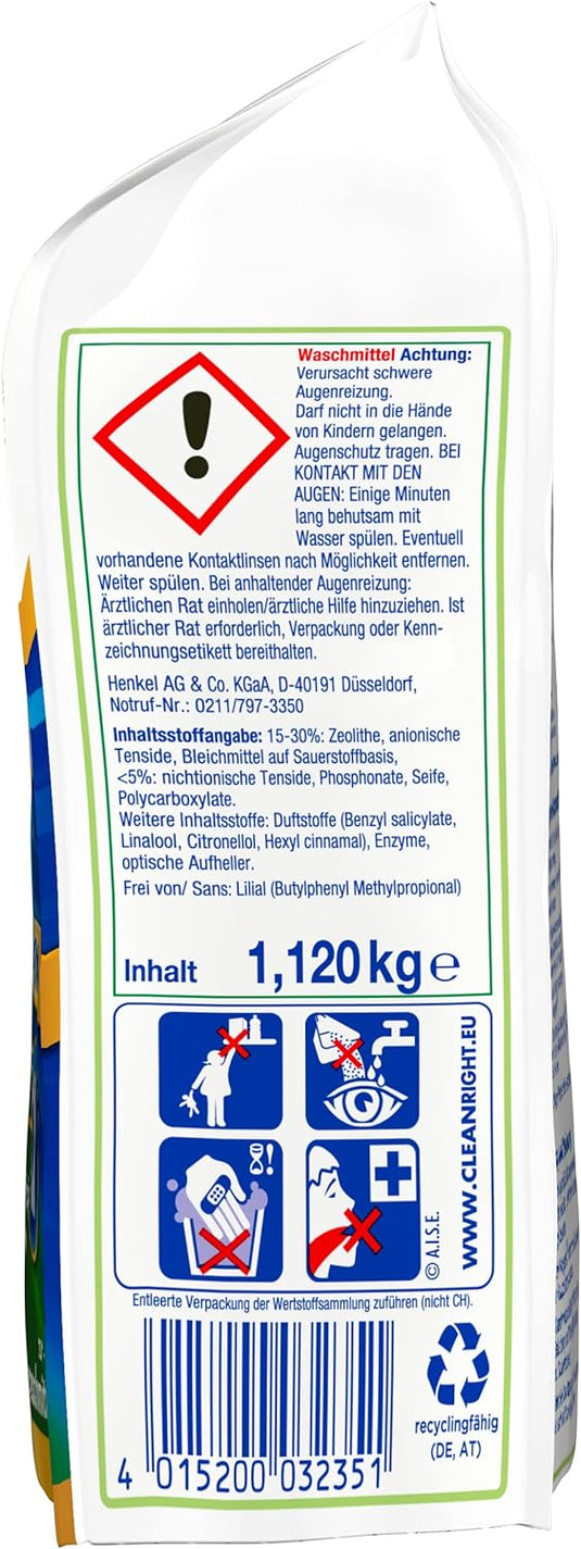 Persil Universal Megaperls Détergent à lessive en poudre | Deep Clean - Détergent tout-en-un - Pour un linge propre et de la fraîcheur pour la machine (16 charges | 1,12 kg)