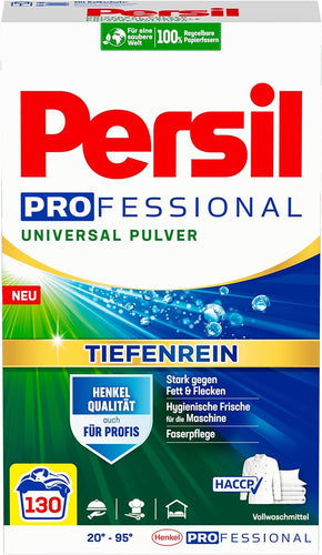 Persil Professional Line Détergent à lessive universel en poudre | Deep Clean - Solution tout-en-un pour un linge propre et une fraîcheur pour la machine - (130 charges | 17,2 lb | 7,8 kg)