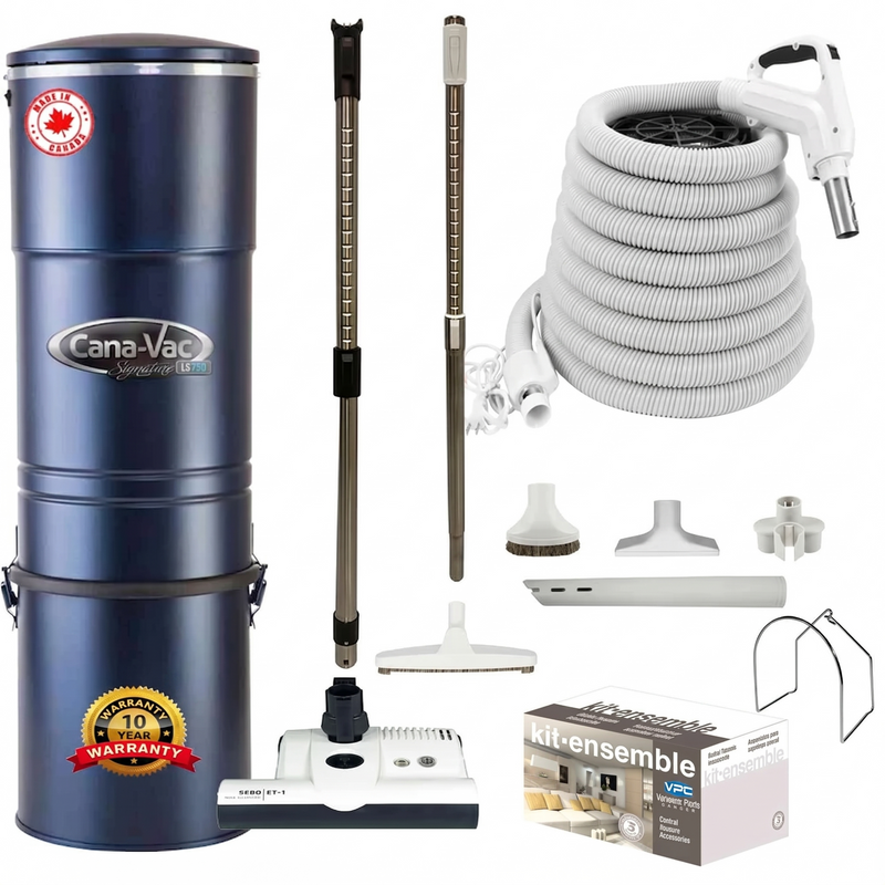 Chargez l'image dans la visionneuse de la galerie, CanaVac ACAN790A Central Vacuum with SEBO ET-1 Premium Electric Package
