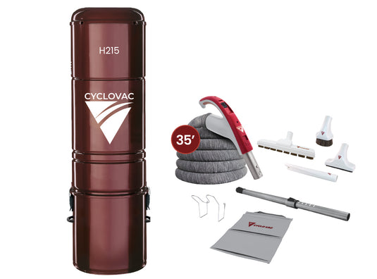Cyclovac H215 Central Vacuum Cleaner with Low Voltage Super Luxe Accessory Package