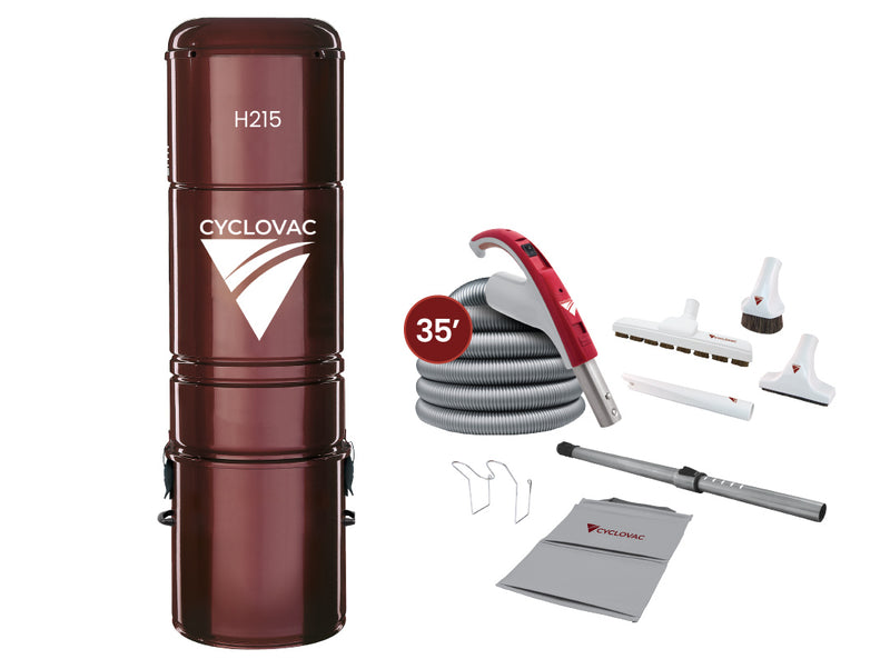 Load image into Gallery viewer, Cyclovac H215 Central Vacuum Cleaner with Low Voltage Super Luxe Accessory Package
