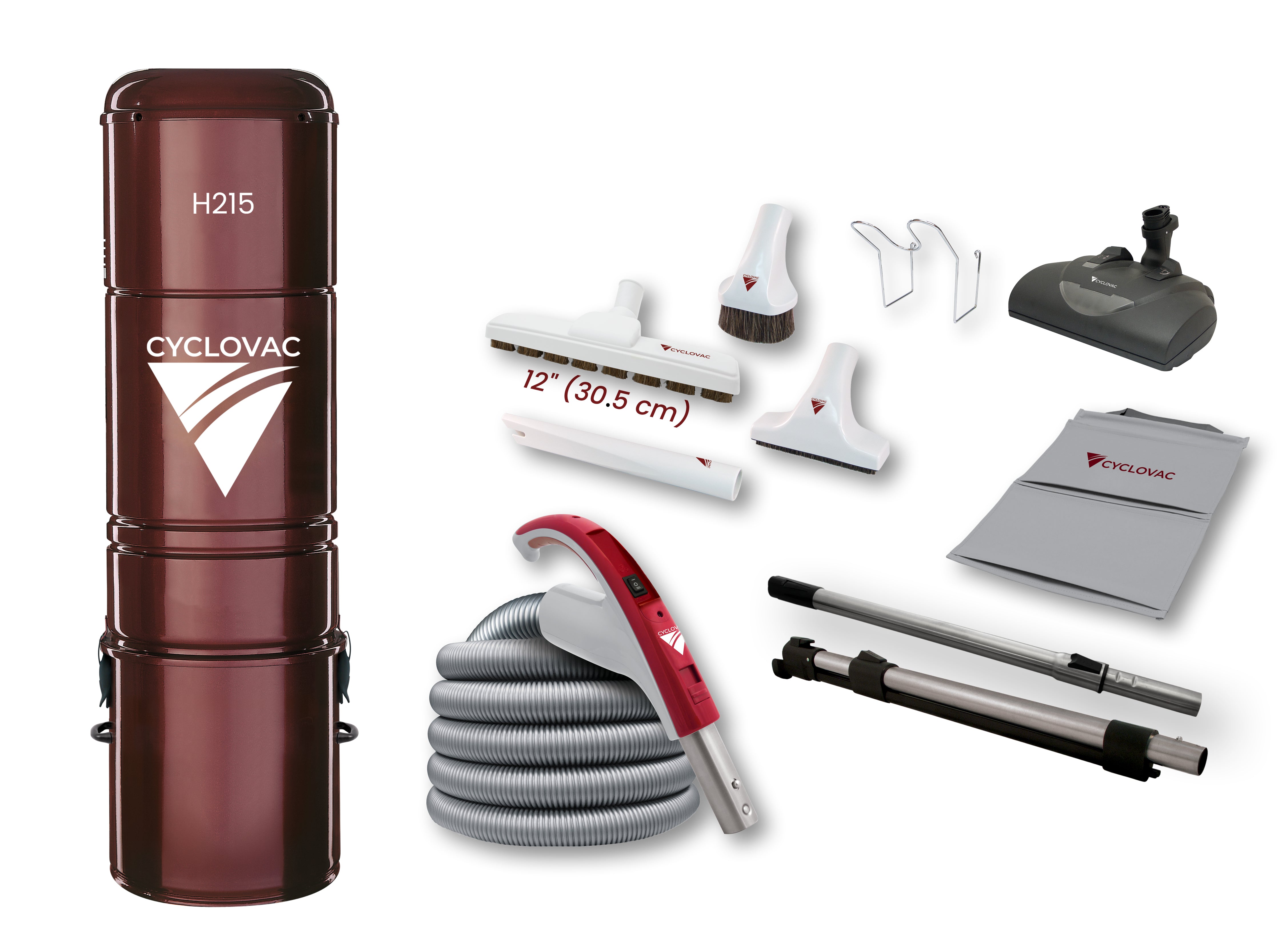 Cyclovac H215 Central Vacuum Cleaner with Wessel Werk EBK360 Electric Package