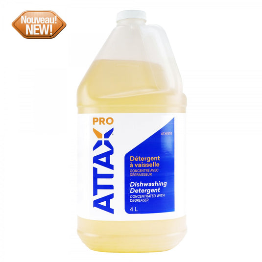 Détergent à vaisselle Attax ® Pro - concentré avec dégraissant - 1,06 gal (4 L)