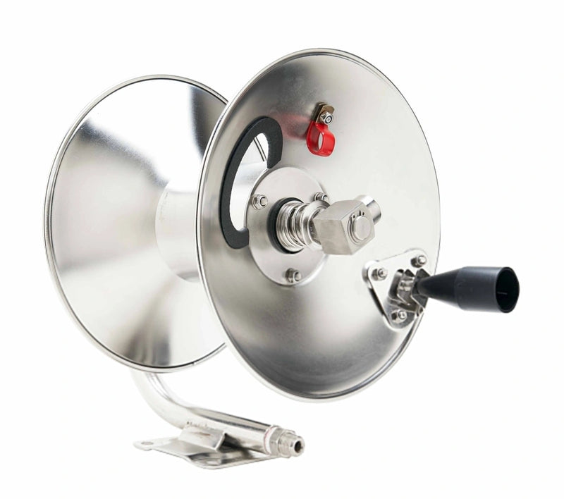 Load image into Gallery viewer, Veloci MTM Hydro Professional Stainless Steel Hose Reel - 50 Feet
