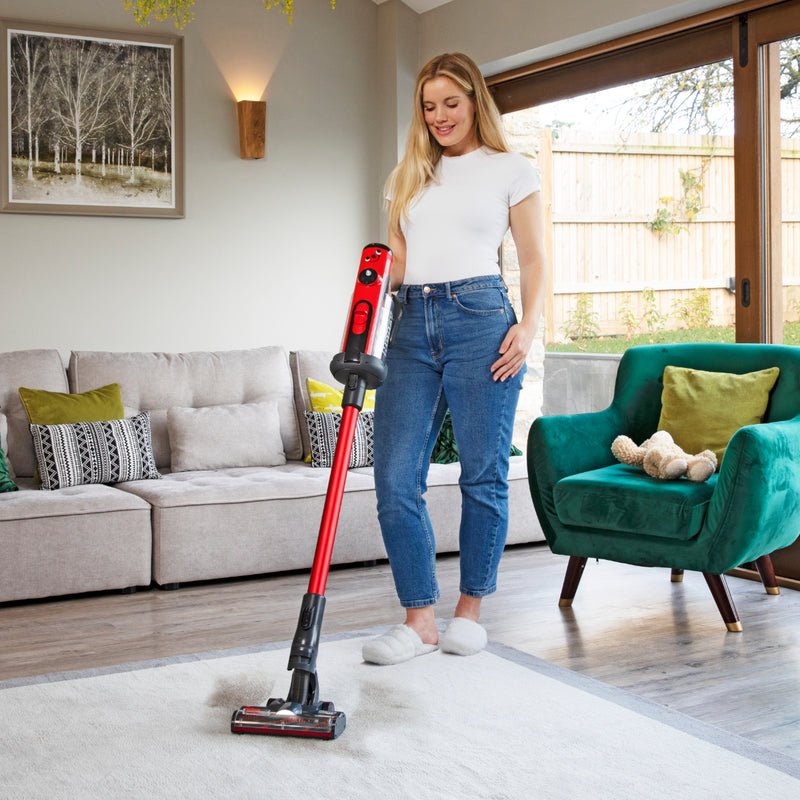 Load image into Gallery viewer, Numatic Henry Quick Cordless Bagged Stick Vacuum Cleaner - Red
