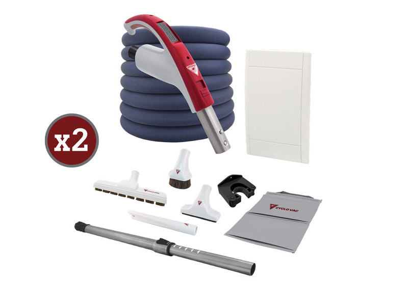 Load image into Gallery viewer, Cyclovac H725 Central Vacuum Cleaner with 2 Retraflex Retractable Hose Accessory Package
