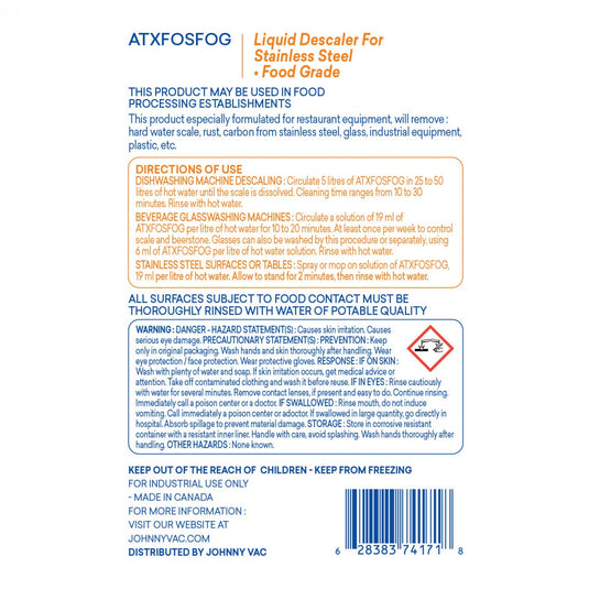 Détartrant liquide Attax ® Pro pour acier inoxydable (qualité alimentaire) - 1,06 gal (4 L)